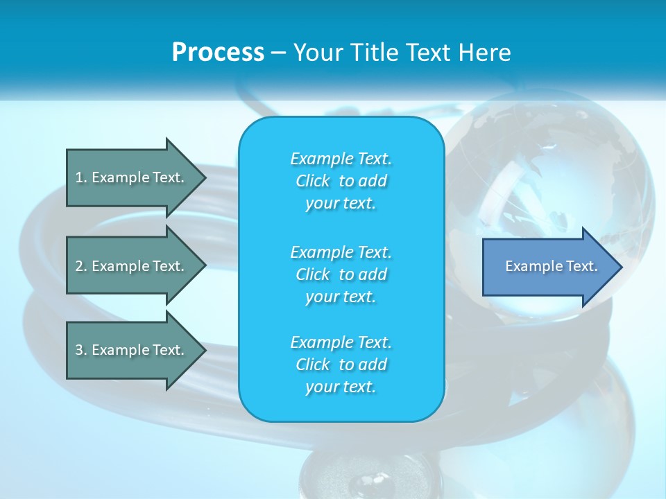 A Medical Powerpoint Presentation With A Stethoscope And A Globe PowerPoint Template