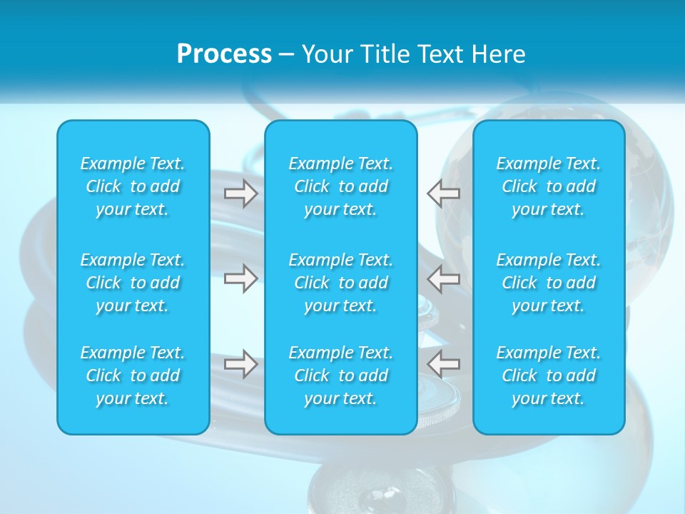 A Medical Powerpoint Presentation With A Stethoscope And A Globe PowerPoint Template