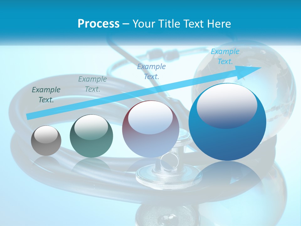 A Medical Powerpoint Presentation With A Stethoscope And A Globe PowerPoint Template