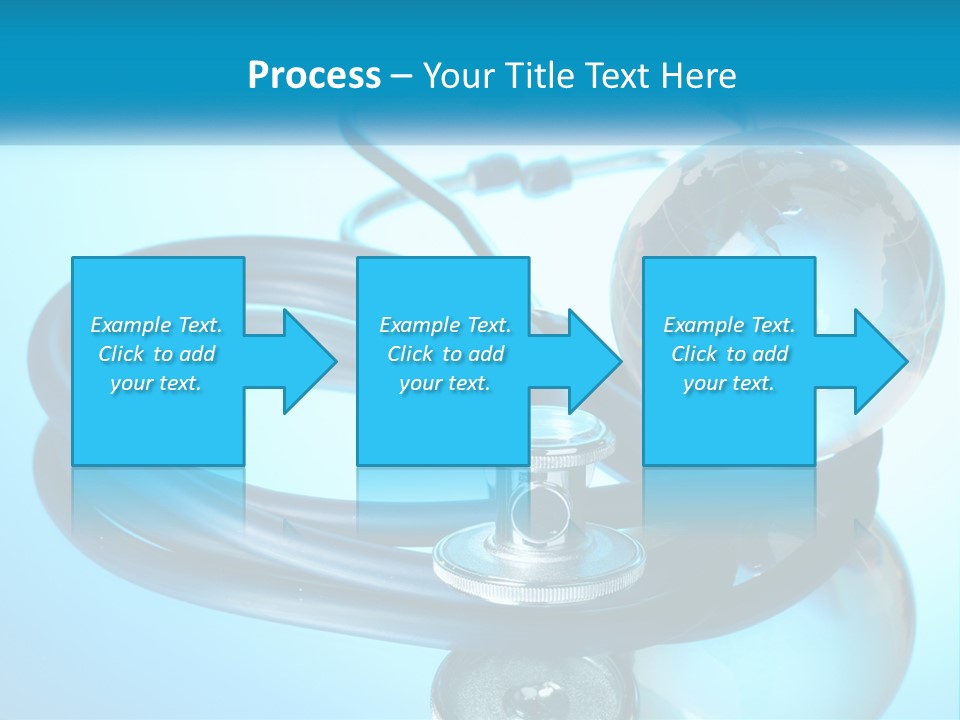 A Medical Powerpoint Presentation With A Stethoscope And A Globe PowerPoint Template