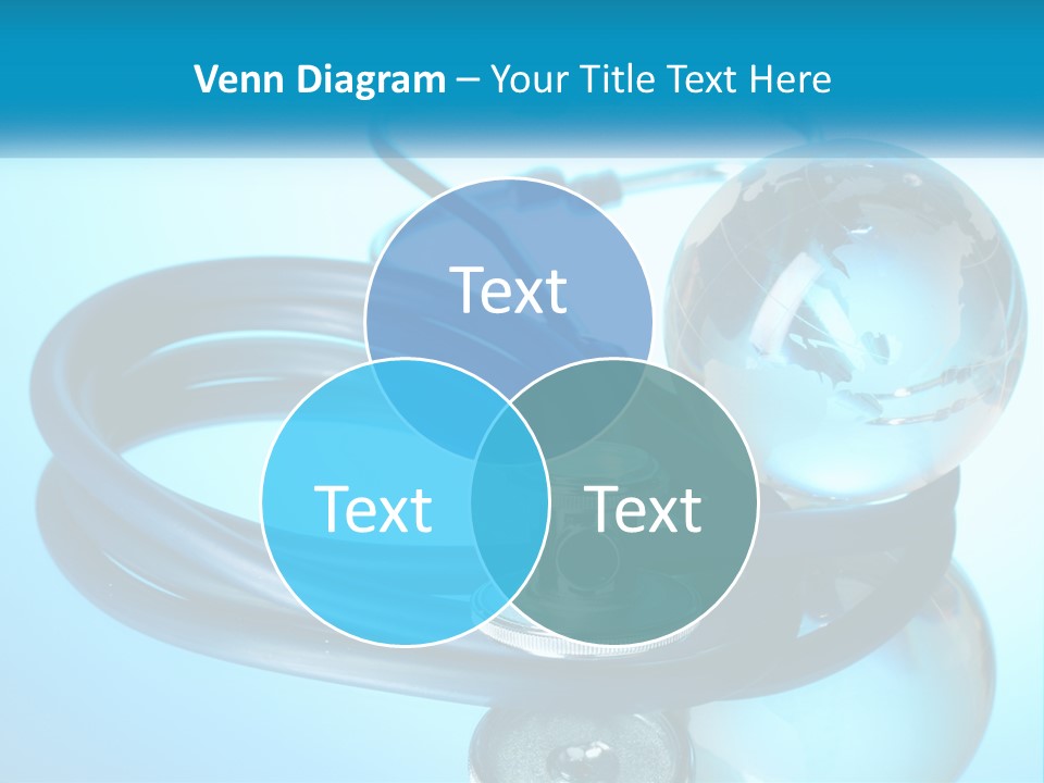 A Medical Powerpoint Presentation With A Stethoscope And A Globe PowerPoint Template