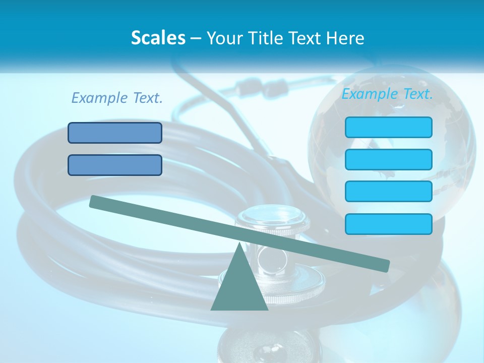 A Medical Powerpoint Presentation With A Stethoscope And A Globe PowerPoint Template