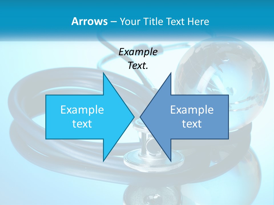 A Medical Powerpoint Presentation With A Stethoscope And A Globe PowerPoint Template
