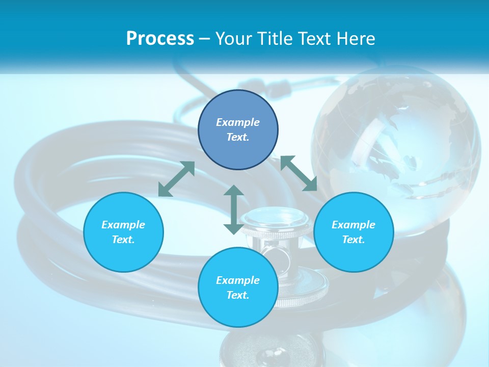 A Medical Powerpoint Presentation With A Stethoscope And A Globe PowerPoint Template