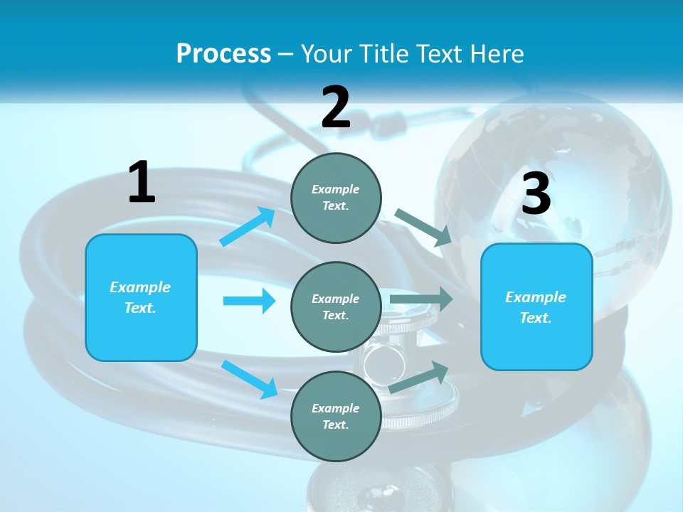 A Medical Powerpoint Presentation With A Stethoscope And A Globe PowerPoint Template