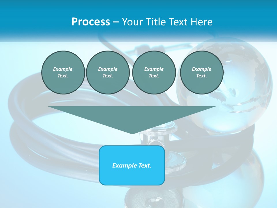 A Medical Powerpoint Presentation With A Stethoscope And A Globe PowerPoint Template