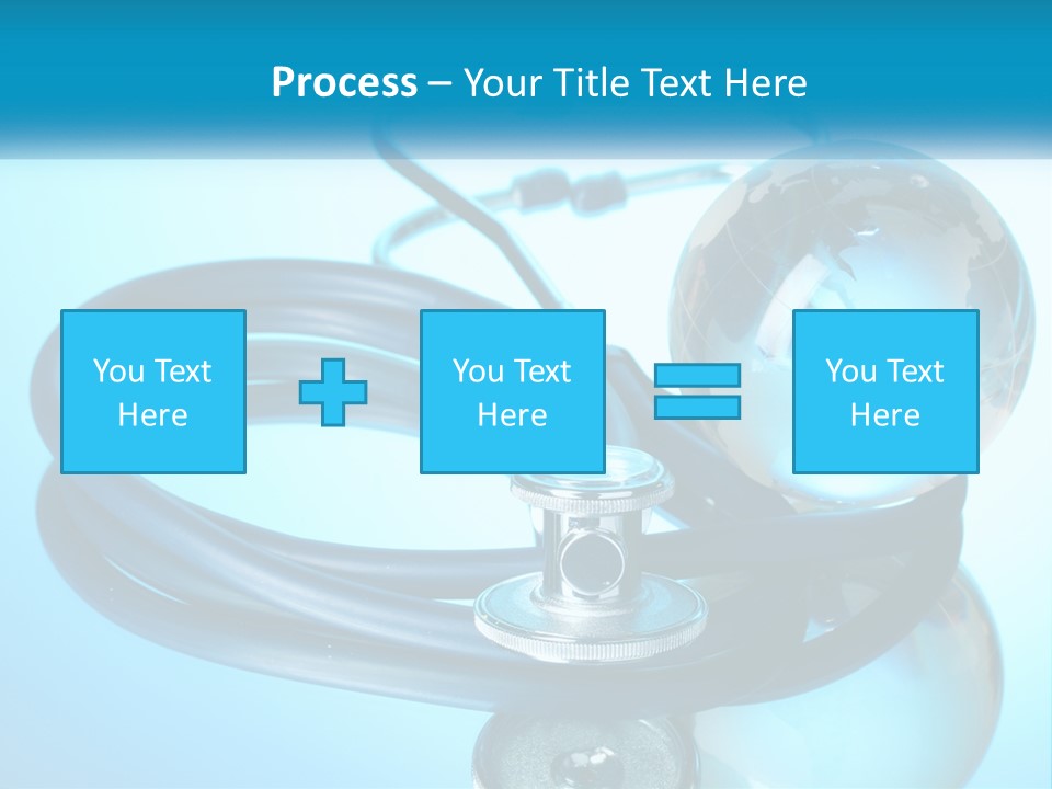 A Medical Powerpoint Presentation With A Stethoscope And A Globe PowerPoint Template