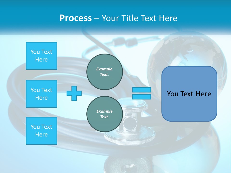 A Medical Powerpoint Presentation With A Stethoscope And A Globe PowerPoint Template