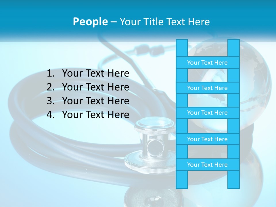 A Medical Powerpoint Presentation With A Stethoscope And A Globe PowerPoint Template