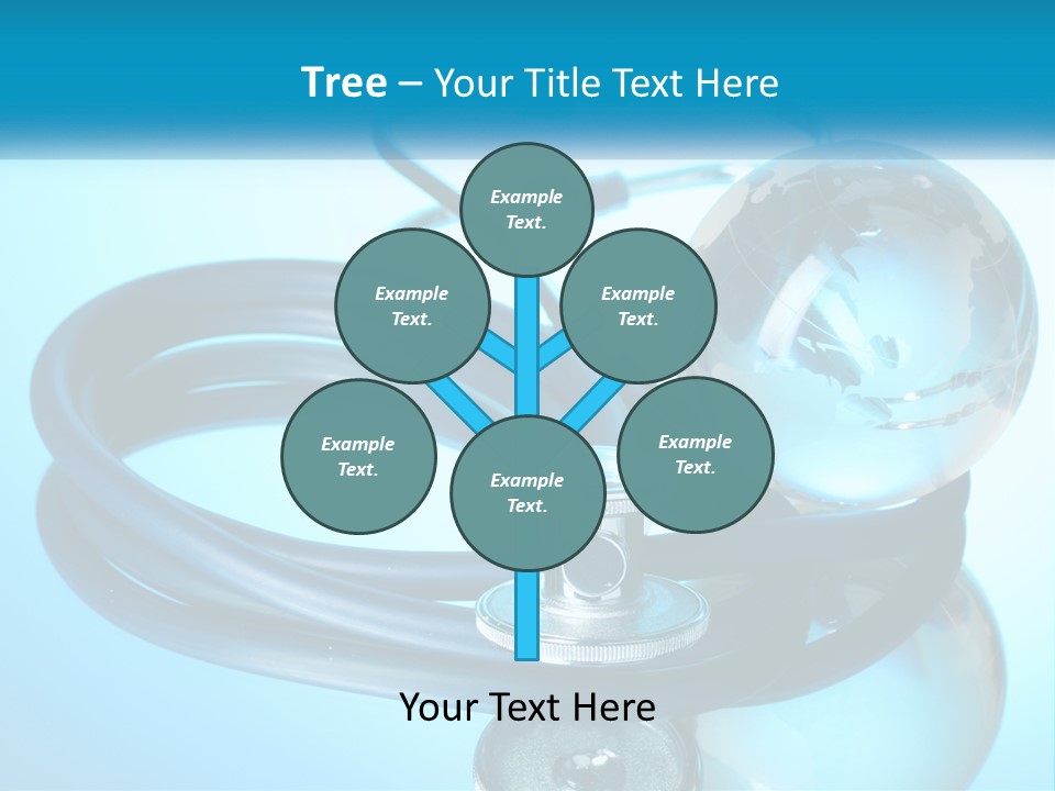 A Medical Powerpoint Presentation With A Stethoscope And A Globe PowerPoint Template