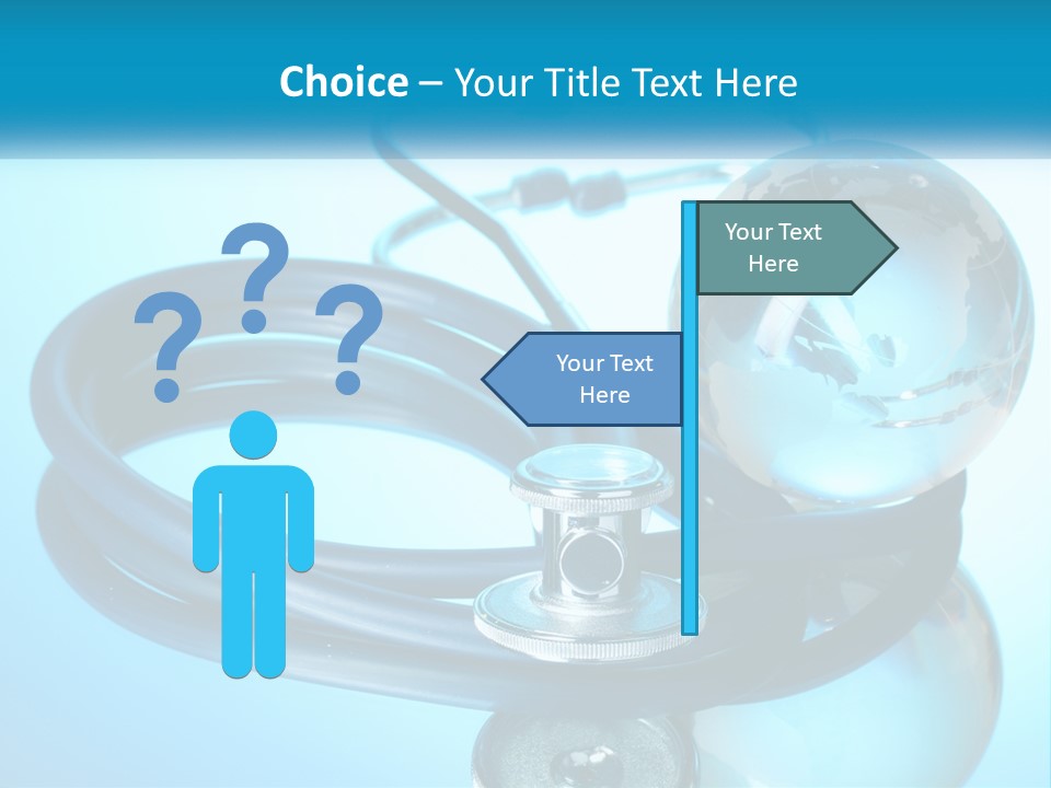 A Medical Powerpoint Presentation With A Stethoscope And A Globe PowerPoint Template