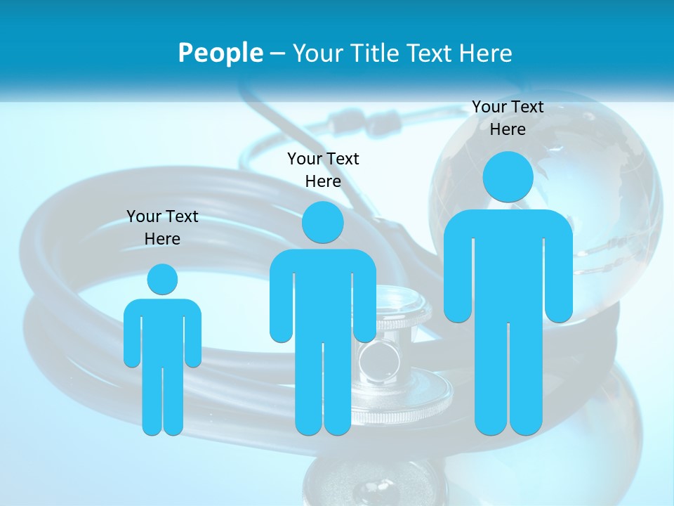 A Medical Powerpoint Presentation With A Stethoscope And A Globe PowerPoint Template