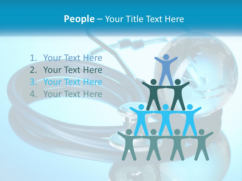 A Medical Powerpoint Presentation With A Stethoscope And A Globe PowerPoint Template