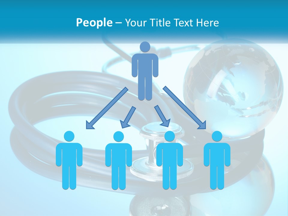A Medical Powerpoint Presentation With A Stethoscope And A Globe PowerPoint Template