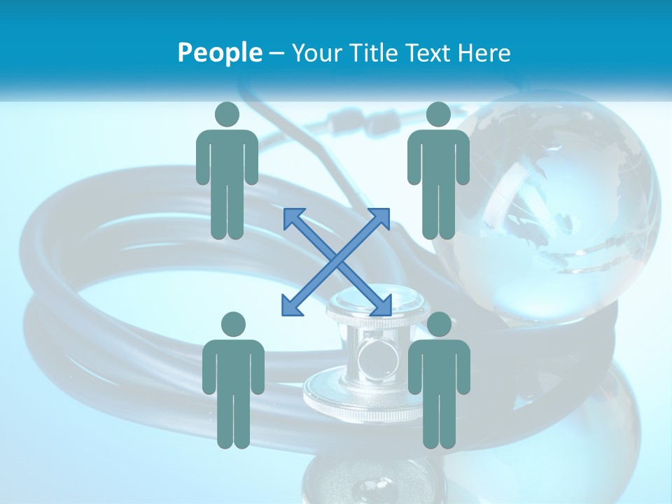 A Medical Powerpoint Presentation With A Stethoscope And A Globe PowerPoint Template