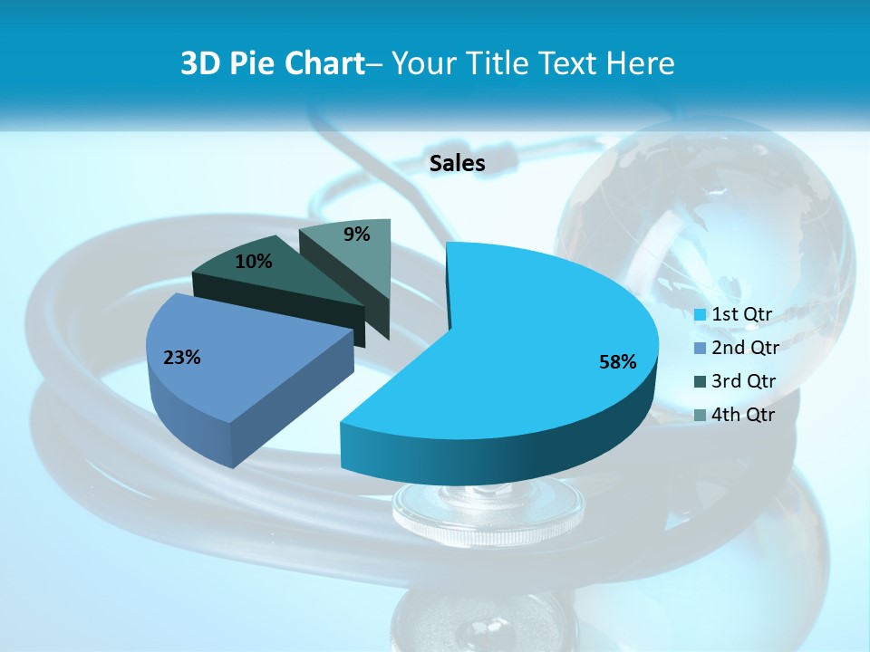 A Medical Powerpoint Presentation With A Stethoscope And A Globe PowerPoint Template