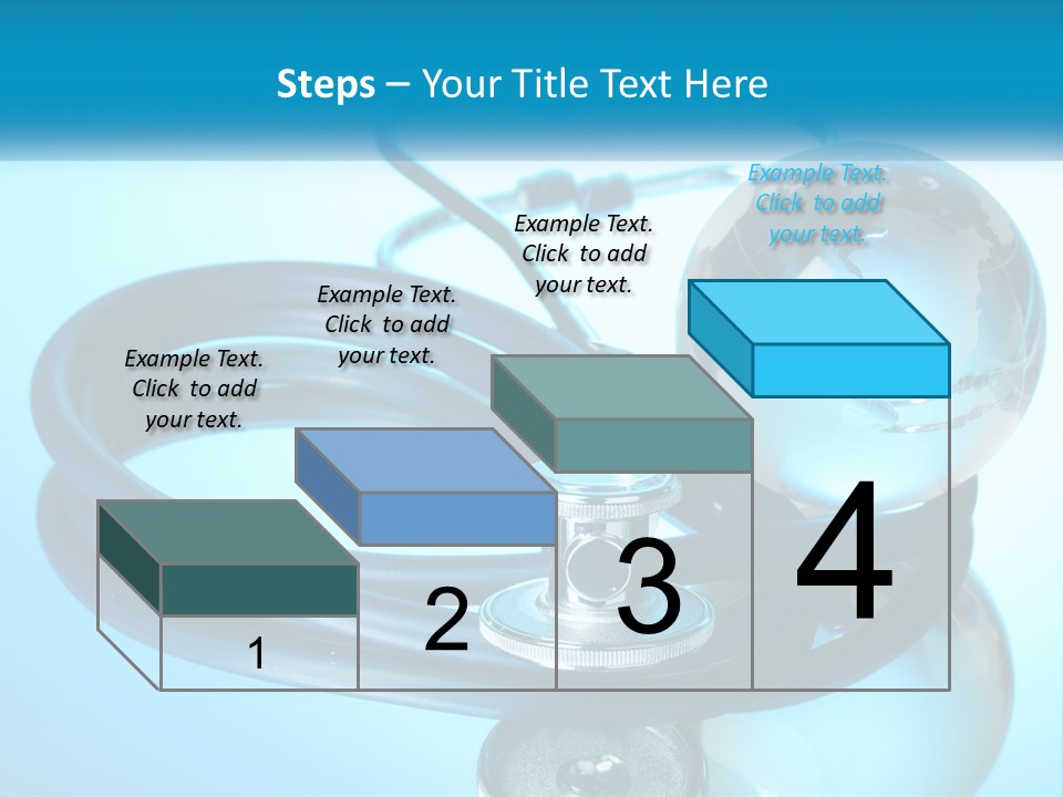 A Medical Powerpoint Presentation With A Stethoscope And A Globe PowerPoint Template