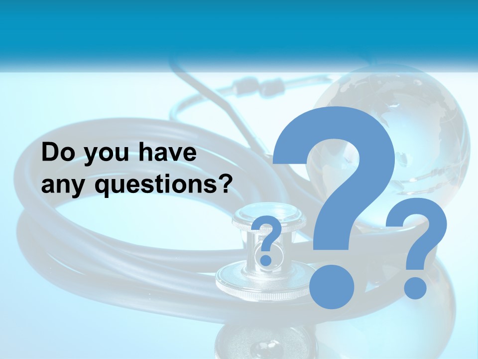 A Medical Powerpoint Presentation With A Stethoscope And A Globe PowerPoint Template