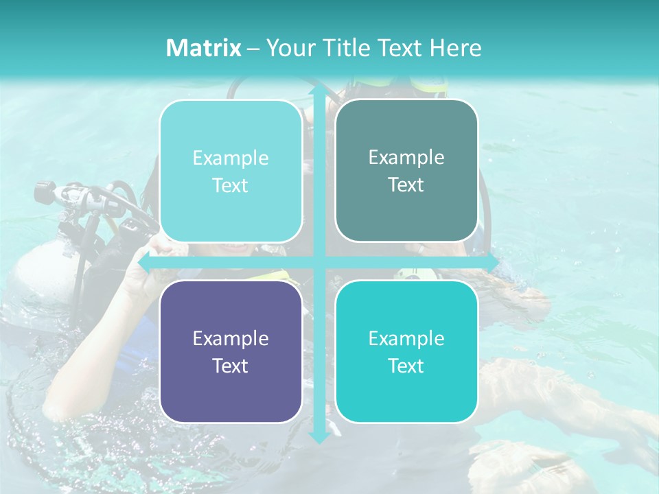 A Couple Of People In The Water With Scuba Gear PowerPoint Template