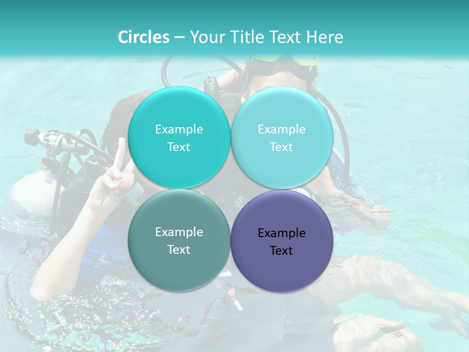 A Couple Of People In The Water With Scuba Gear PowerPoint Template