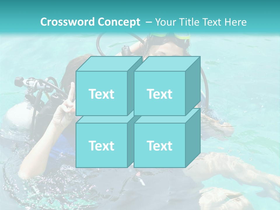 A Couple Of People In The Water With Scuba Gear PowerPoint Template