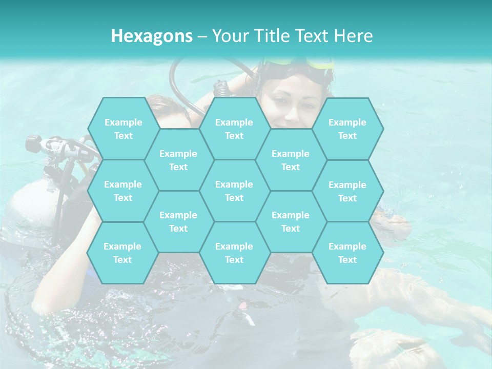 A Couple Of People In The Water With Scuba Gear PowerPoint Template