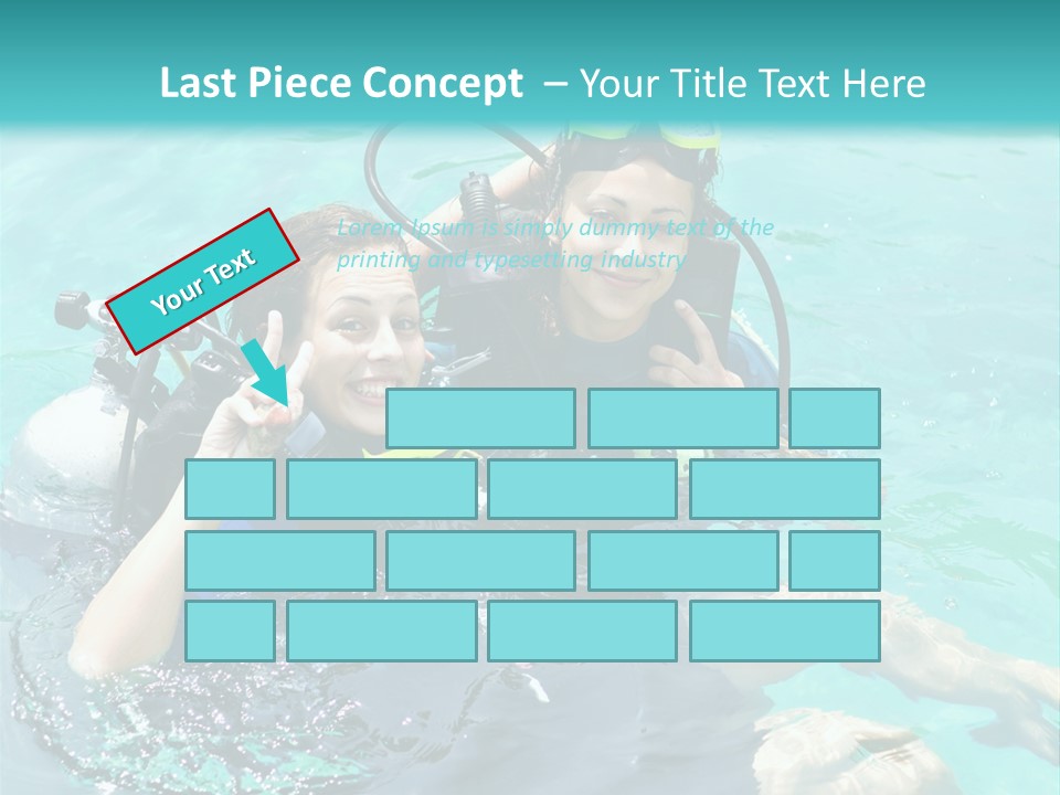 A Couple Of People In The Water With Scuba Gear PowerPoint Template