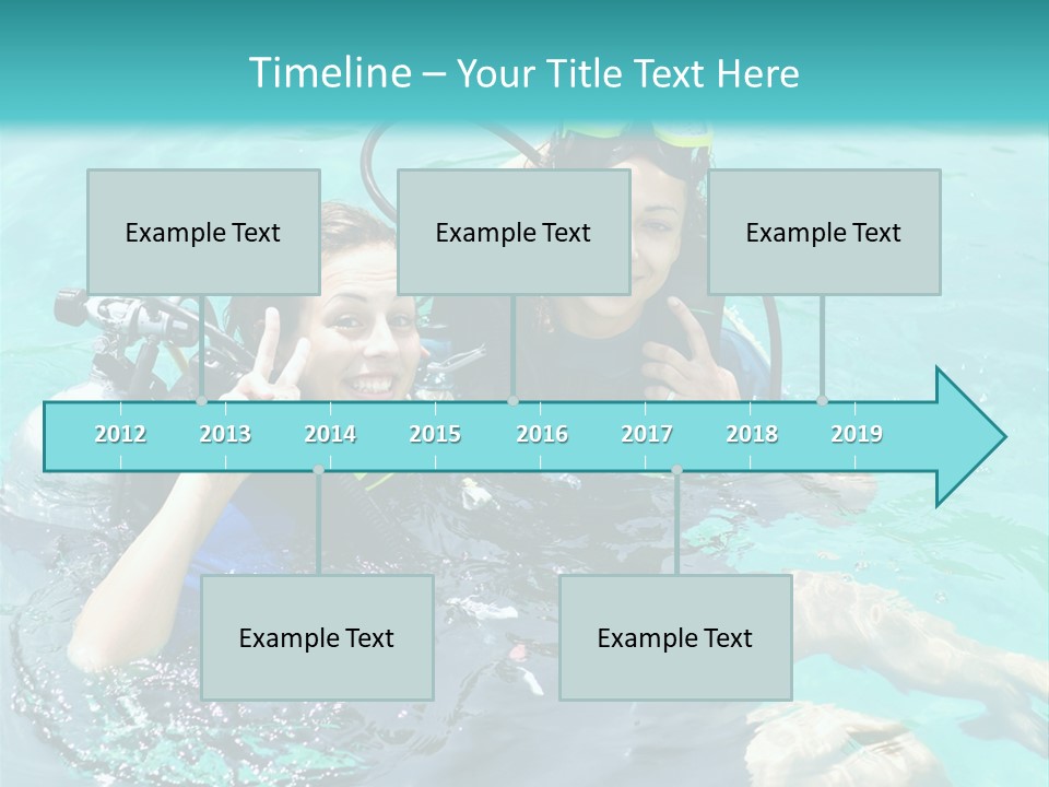 A Couple Of People In The Water With Scuba Gear PowerPoint Template