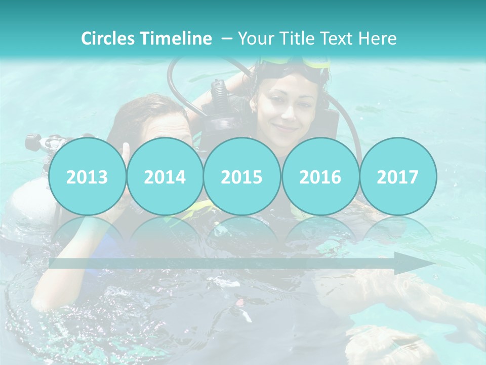 A Couple Of People In The Water With Scuba Gear PowerPoint Template