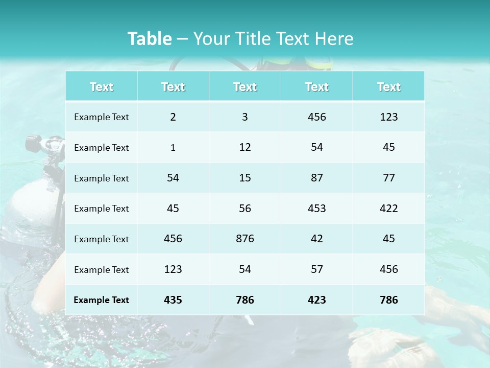 A Couple Of People In The Water With Scuba Gear PowerPoint Template