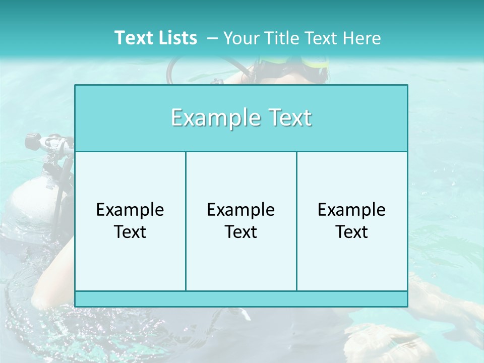 A Couple Of People In The Water With Scuba Gear PowerPoint Template
