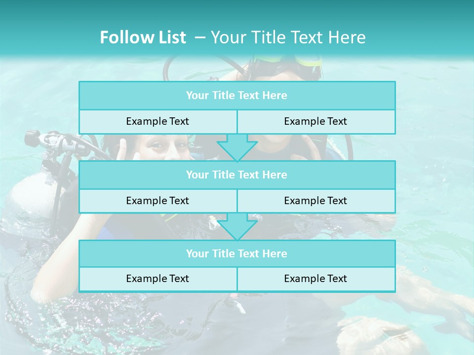 A Couple Of People In The Water With Scuba Gear PowerPoint Template
