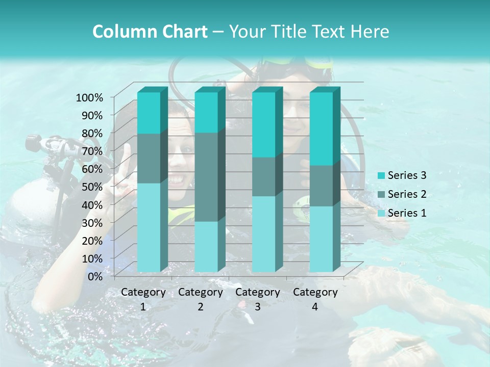 A Couple Of People In The Water With Scuba Gear PowerPoint Template