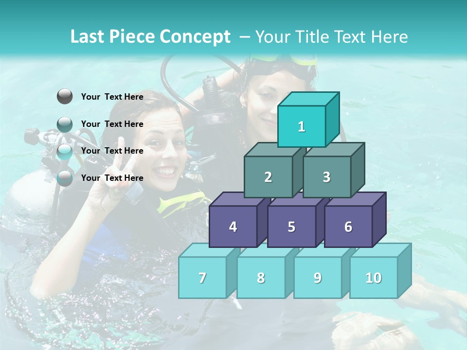 A Couple Of People In The Water With Scuba Gear PowerPoint Template
