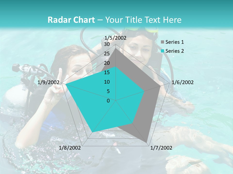 A Couple Of People In The Water With Scuba Gear PowerPoint Template