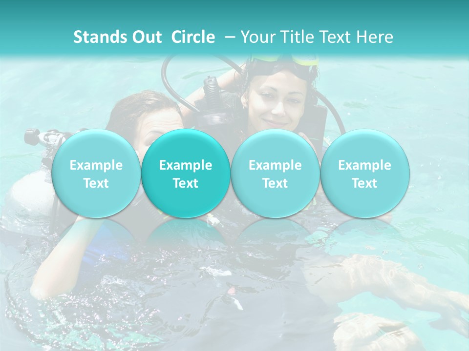 A Couple Of People In The Water With Scuba Gear PowerPoint Template