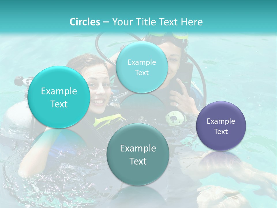 A Couple Of People In The Water With Scuba Gear PowerPoint Template