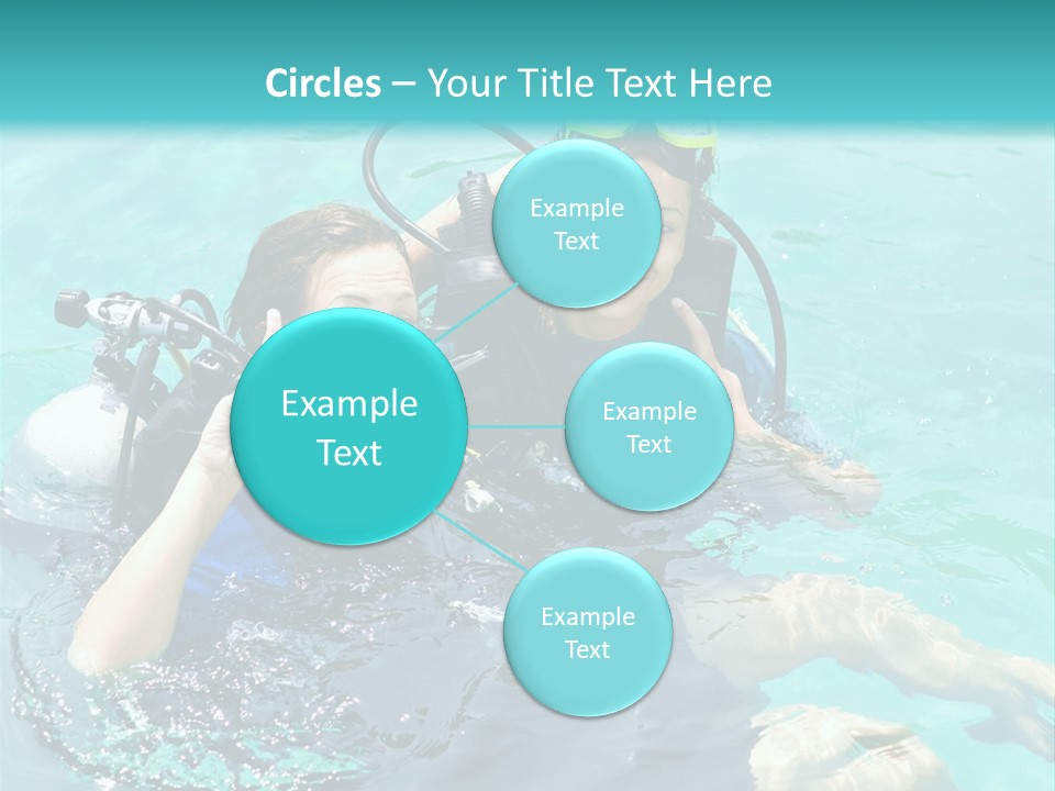 A Couple Of People In The Water With Scuba Gear PowerPoint Template