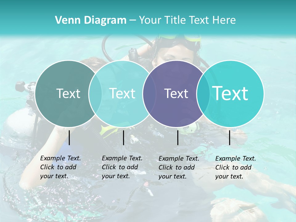 A Couple Of People In The Water With Scuba Gear PowerPoint Template