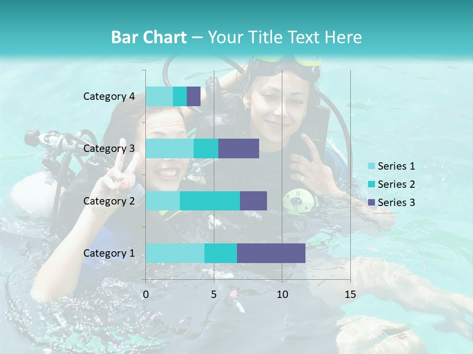 A Couple Of People In The Water With Scuba Gear PowerPoint Template