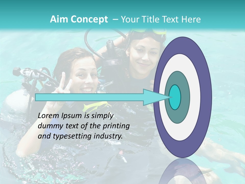 A Couple Of People In The Water With Scuba Gear PowerPoint Template