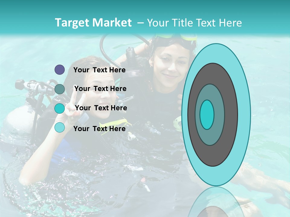 A Couple Of People In The Water With Scuba Gear PowerPoint Template