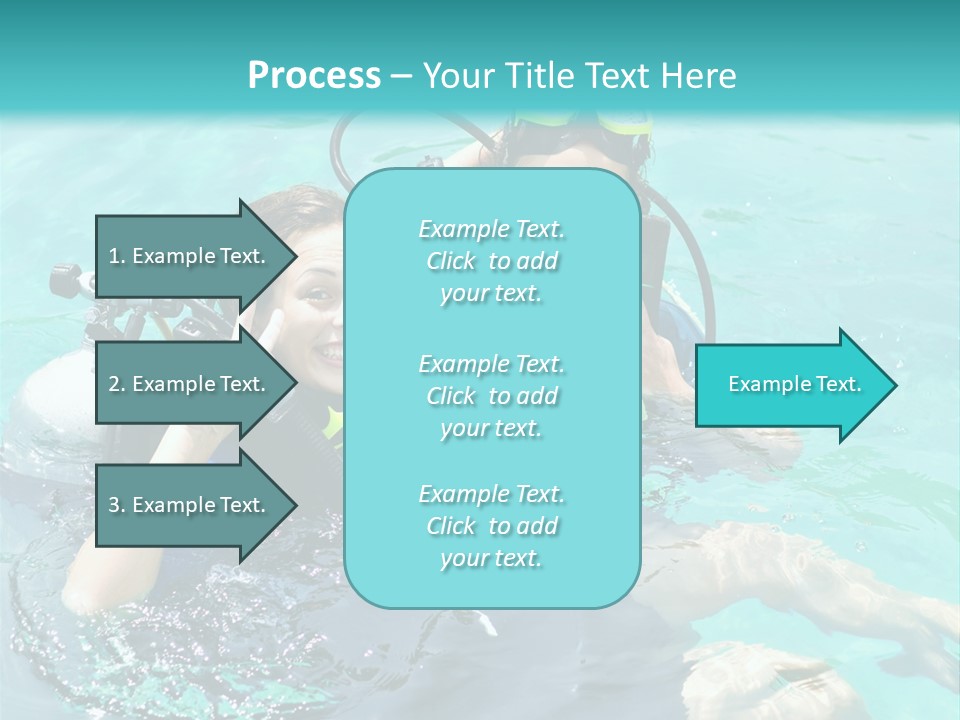 A Couple Of People In The Water With Scuba Gear PowerPoint Template