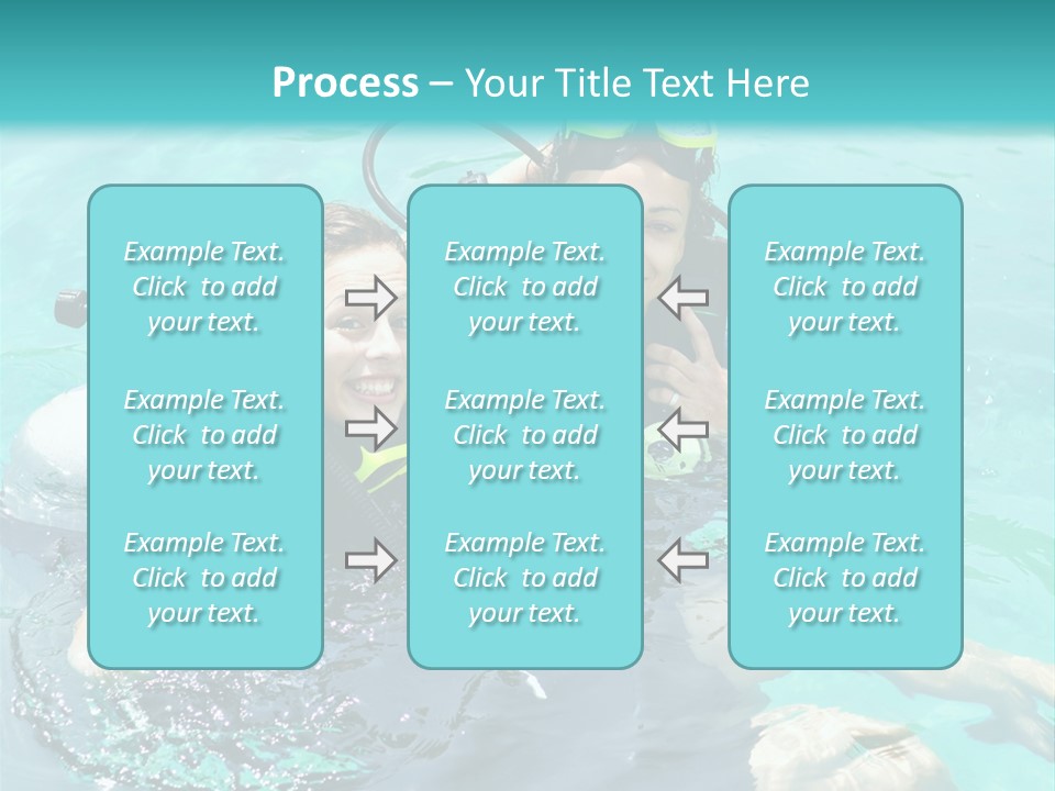 A Couple Of People In The Water With Scuba Gear PowerPoint Template