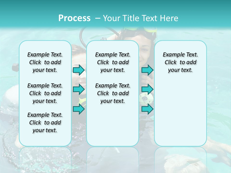 A Couple Of People In The Water With Scuba Gear PowerPoint Template