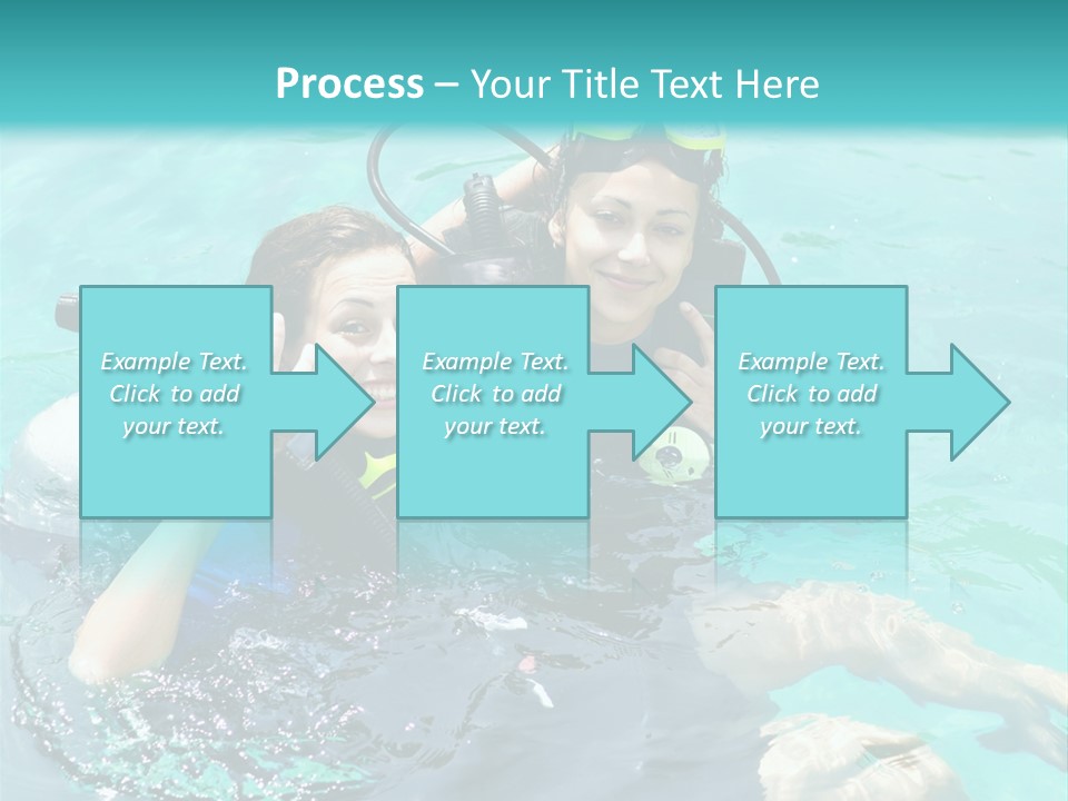 A Couple Of People In The Water With Scuba Gear PowerPoint Template