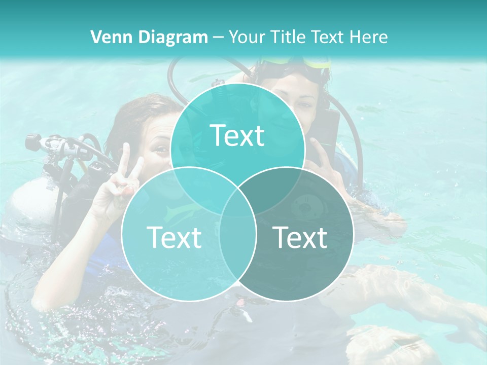 A Couple Of People In The Water With Scuba Gear PowerPoint Template