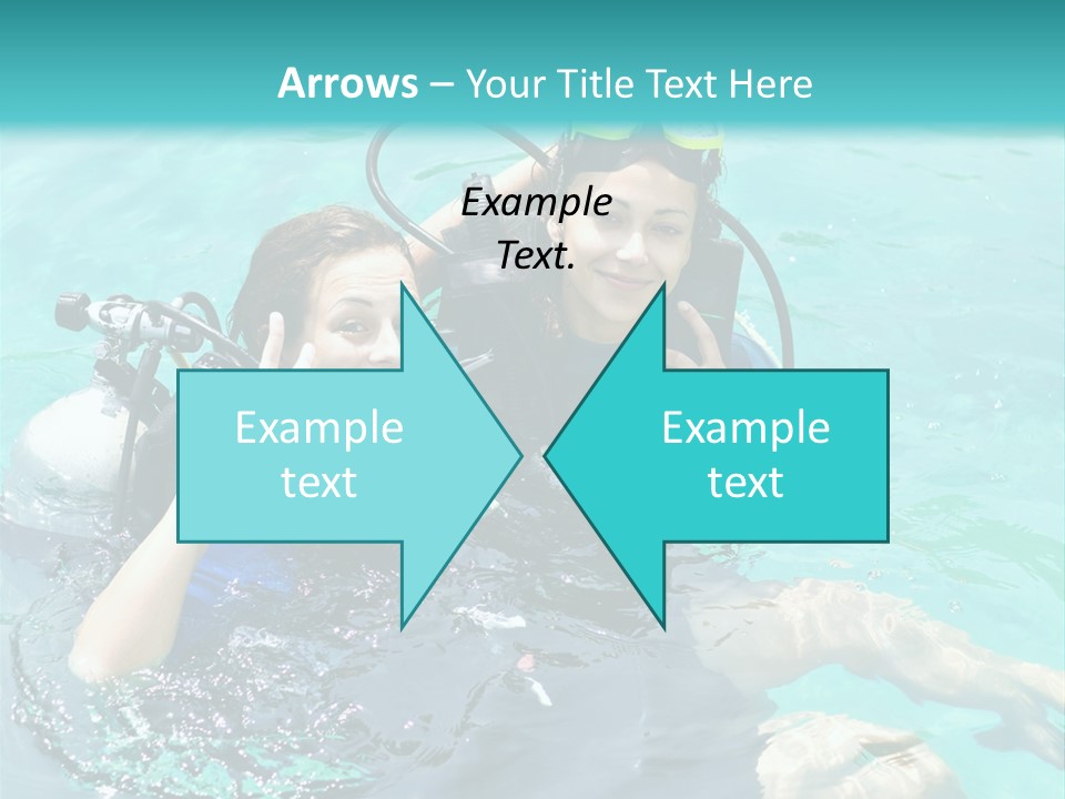 A Couple Of People In The Water With Scuba Gear PowerPoint Template