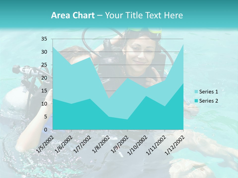 A Couple Of People In The Water With Scuba Gear PowerPoint Template