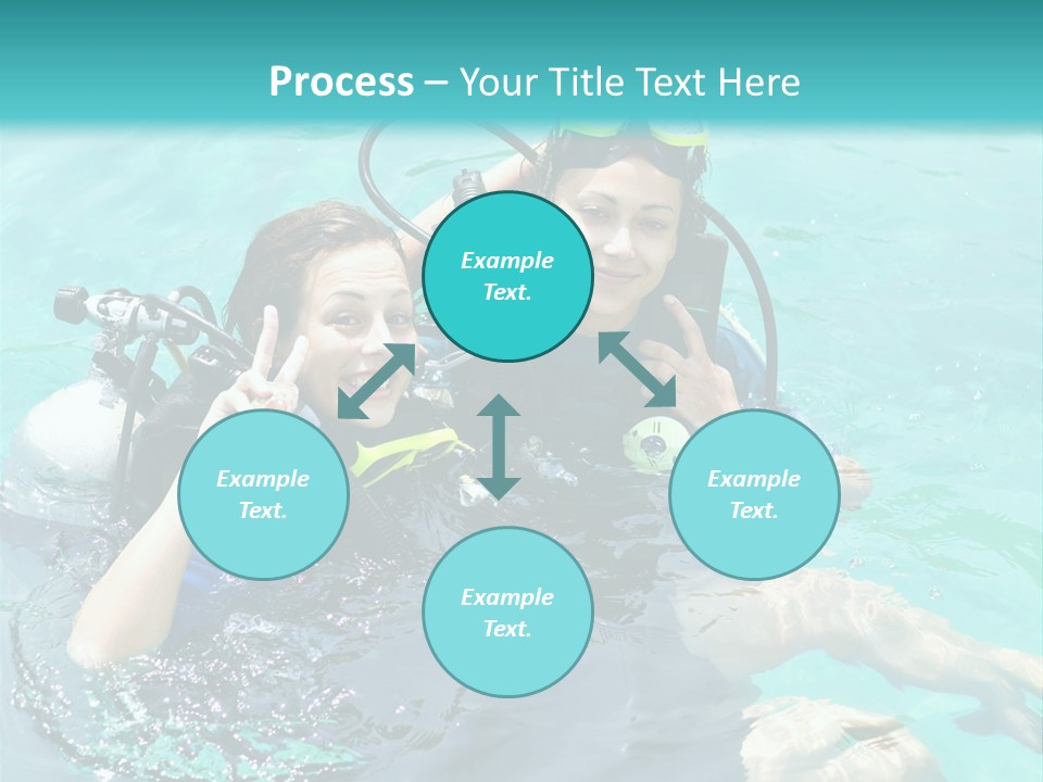A Couple Of People In The Water With Scuba Gear PowerPoint Template